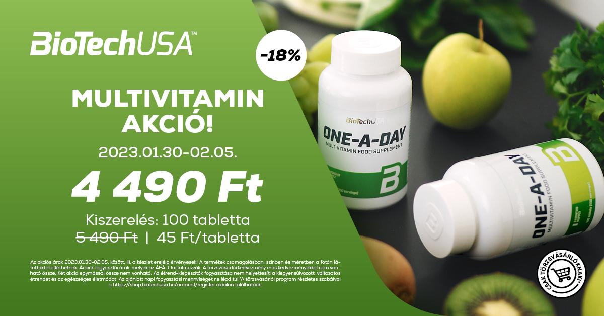 BioTechUSA One-A-Day multivitamin akció