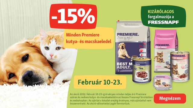 Kutya-és cicaeledel akciók a Fressnapf üzletünkben