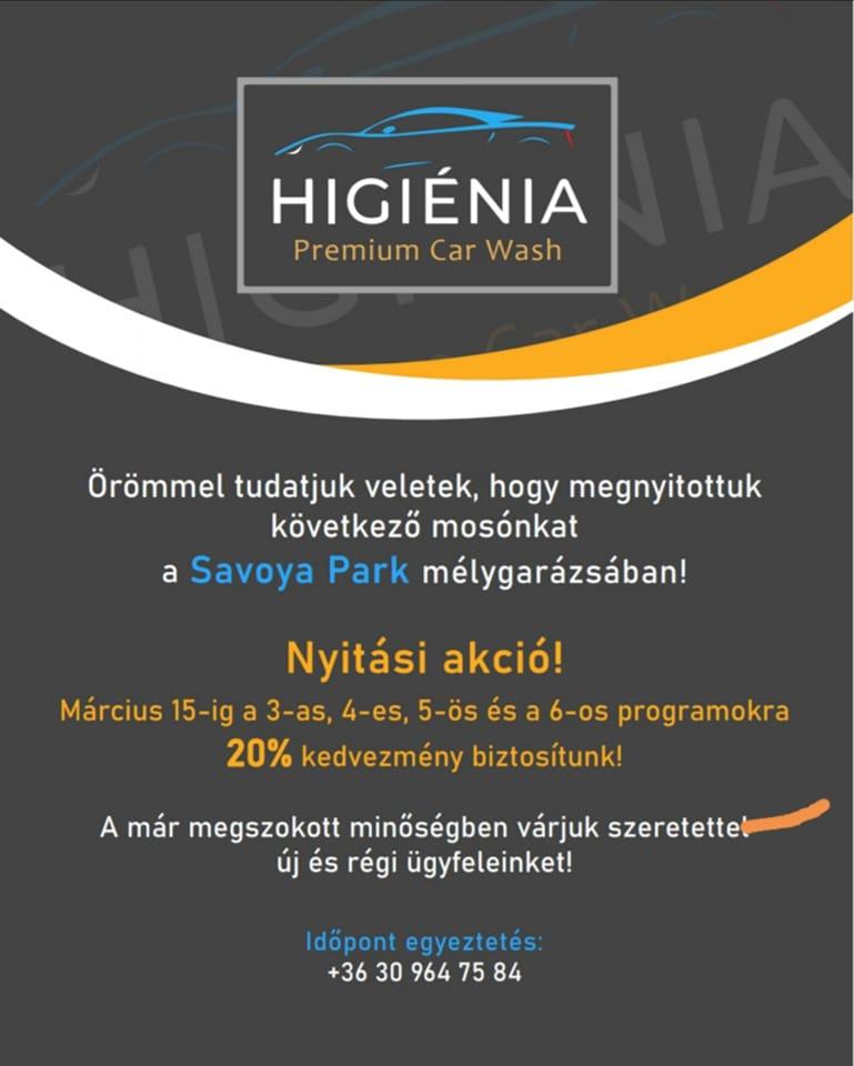 Új autómosó nyílt a Savoya Parkban