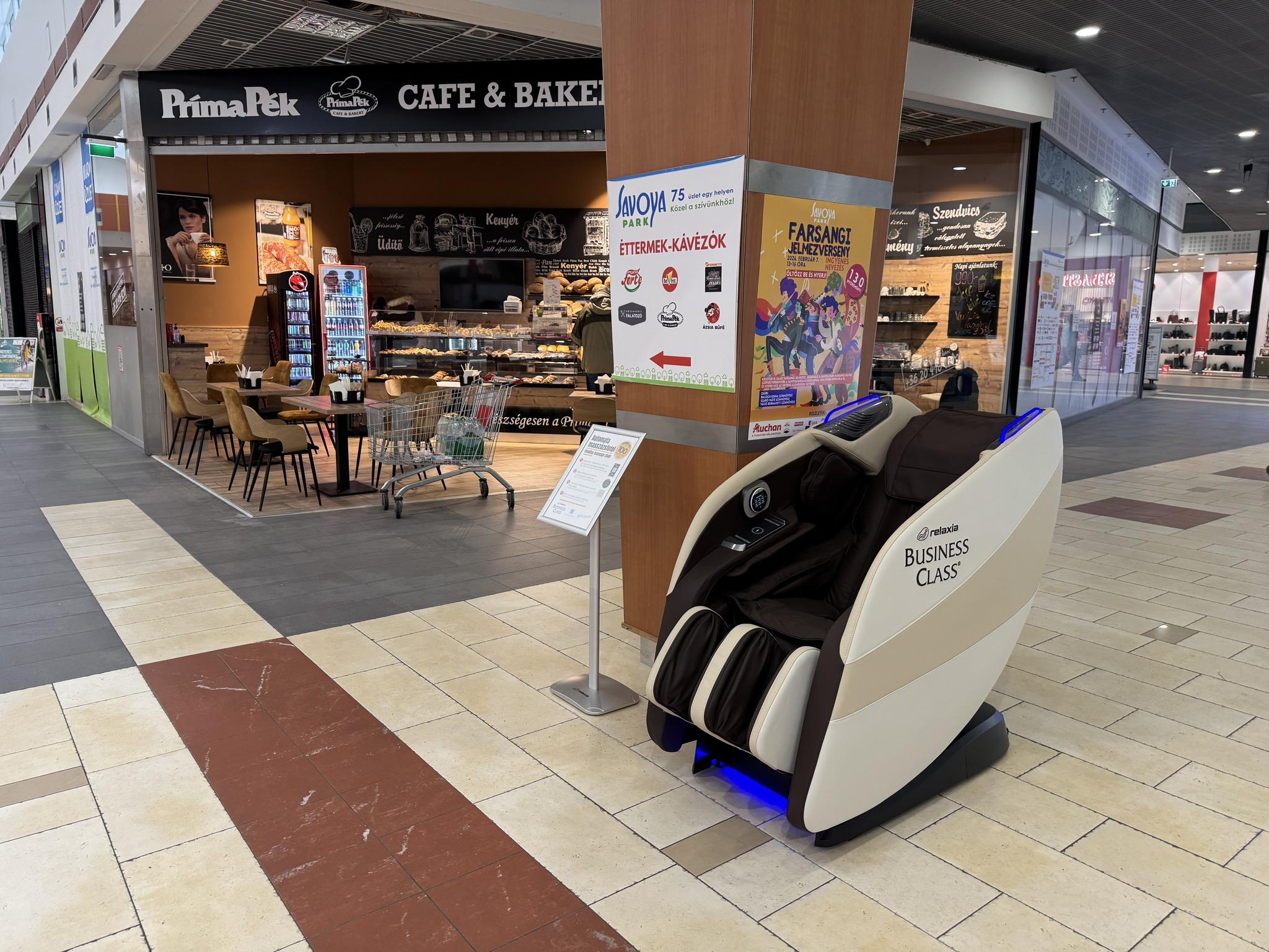 relaxia, masszázsfotel, savoya park